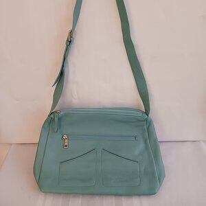 Stone Mountain Teal Leather Purse